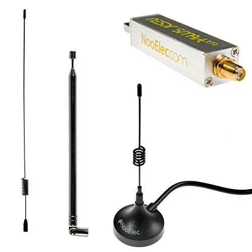 Paquete NESDR SMArt XTR HF: 300Hz-2.3GHz Conjunto de Radio Definido por Software Para LF/HF/UHF/VHF. Incluye NESDR SMArt XTR RTL-SDR, Convertidor Montado Ham It Up Plus, 3 Antenas, Balun, Adaptadores