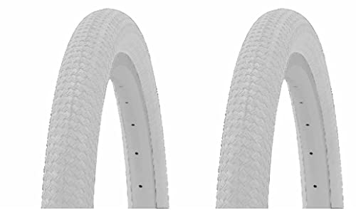 Par de Cubiertas para Bicicleta BMX 20" x 2.125 (54-406), 2 Unidades (Blanco)