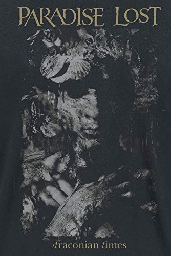 Paradise Lost Draconian Times 2020 Hombre Camiseta Negro XL, 100% algodón, Regular
