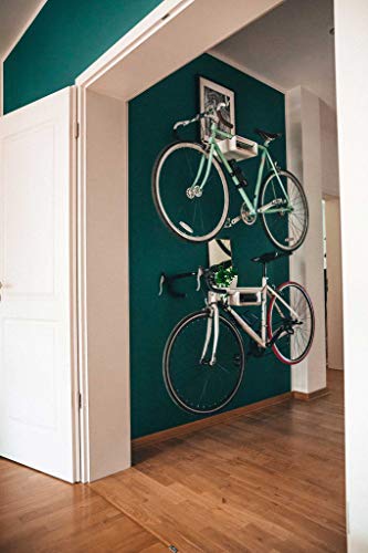 PARAX Soporte de pared para bicicleta, fabricado en Alemania, S de color negro, apto para bicicletas de carreras, Hardtail Cityrad Tourenrad Tourenrad - varios estantes