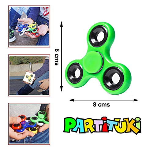 Partituki Pack de 5 Spinners de Metal. Idea Genial para Regalos de Cumpleaños para los Niños de la Clase, Regalos de Comuniones, Bodas…