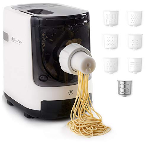 PastAIO | Máquina de pasta fresca y para masas, hasta 800 g de pasta por ciclo, pesado automático, 7 discos incluidos para 10 tipos de pasta, 180 W