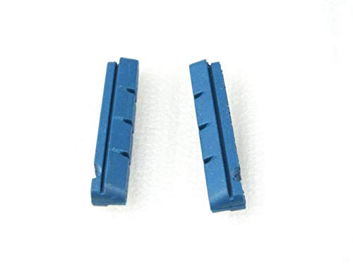 Pastillas de freno de bicicleta para llanta de carbono, zapatas de freno para ruedas de carbono Pastillas de freno profesionales bloque de reemplazo V freno, azul cielo 3 pares (6 piezas)