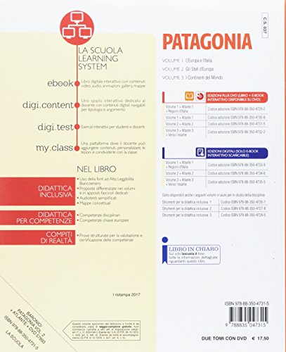 Patagonia. Geografia per capire il mondo. Atlante. Per la Scuola media. Con e-book. Con espansione online. Con DVD-ROM. Gli stati d'Europa (Vol. 2)