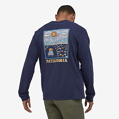 Patagonia M's L/S Summit Road Responsibili-tee Camiseta, Hombre, Classic Navy, XS