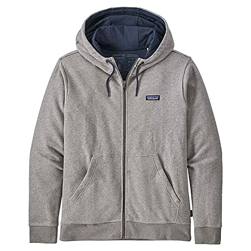 Patagonia M's P-6 Label French Terry Full-Zip Hoody Sudadera, Hombre, Feather Grey, XL