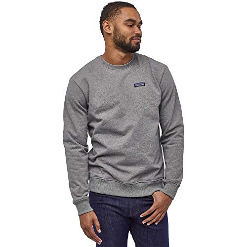 Patagonia M's P-6 Label Uprisal Crew Sudadera de Manga Larga, Gris (Gravel Heather), XS Hombre