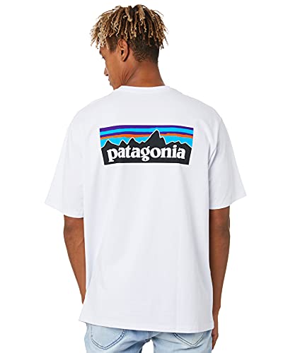 Patagonia M's P-6 Logo Responsibili-tee Camiseta, White, L para Hombre