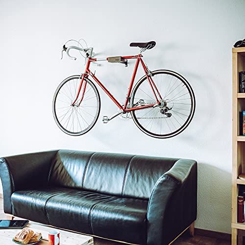 Patero Soporte de pared para bicicleta de madera, para diferentes ruedas, moderno soporte de bicicleta para la pared, incluye material de montaje
