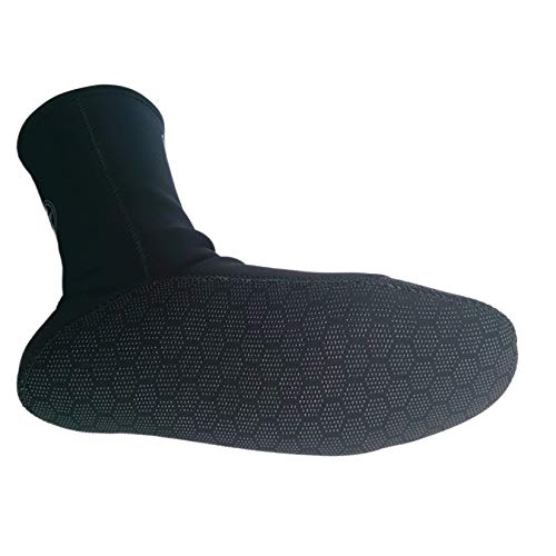 PAWHITS - Calcetines de neopreno de 3 mm, térmicos, antideslizantes, unisex - para buceo, esnórquel, natación, surf, navegación, kayak, Unisex, ., negro, S