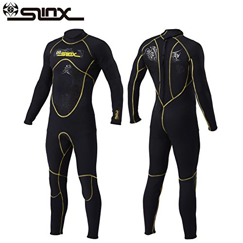 PAWHITS Mono largo para hombre de manga larga 3 mm de neopreno Surf Snorkeling Natación Plongé Mer Agua