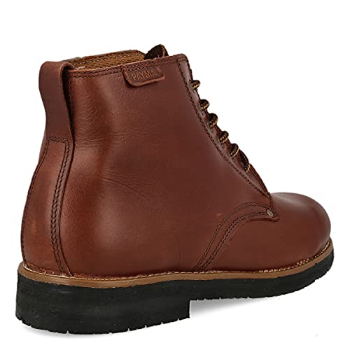 PAYMA - Botas Rústicas Hombre de Piel tipo Chukka. Zapato Botín Safari Pisamierdas de Cuero Casual Trabajo, Campo y Jardinería. Cierre Cordones. Suela de Goma. Color: Bota Marrón, Talla: EU 44