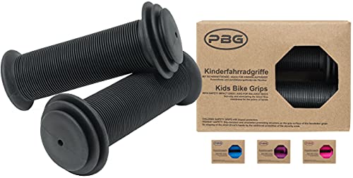 PBG Puños de bicicleta para niños, sin sustancias nocivas, sin ftalatos, color negro