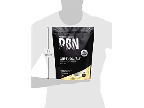 PBN Premium Body Nutrition - Proteína de suero de leche en polvo, 1 kg (Paquete de 1), sabor Vainilla, sabor optimizado