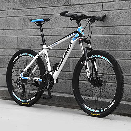 PBTRM Suspensión Completa Bicicleta Montaña 26 Pulgadas, Bicicleta Montaña Adulta, 21-30 Velocidad, Marco Acero Alto Alto Carbono, Doble Disco Frenos, para Mujeres Y Hombres,C,30 Speed