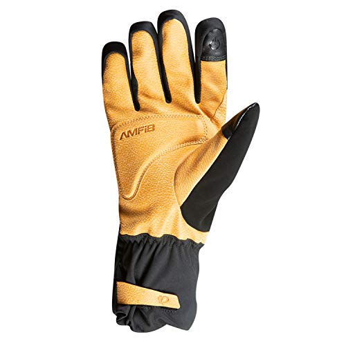 PEARL IZUMI AmFIB - Guantes de gel para hombre, color negro y marrón oscuro, talla mediana