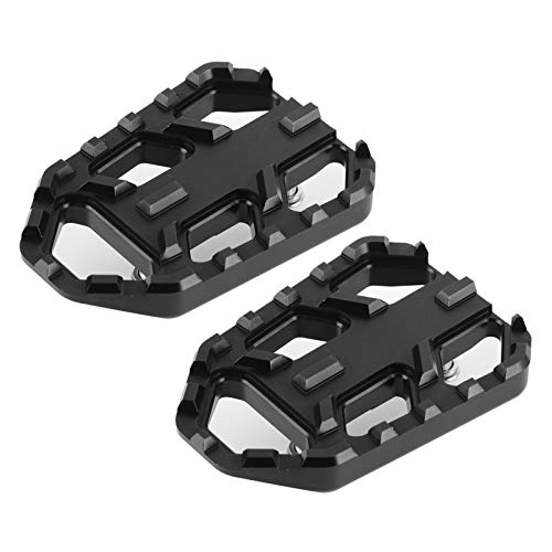 Pedal de motocicleta,1 Par De ReposapiéS Seguridad Pedal para aumentar la base Para Motocicleta Pedales Placas Pie AleacióN Aluminio Cnc Aptos Dl650 Dl1000 V ‑ Strom 650Xt / 1000Xt(negro)