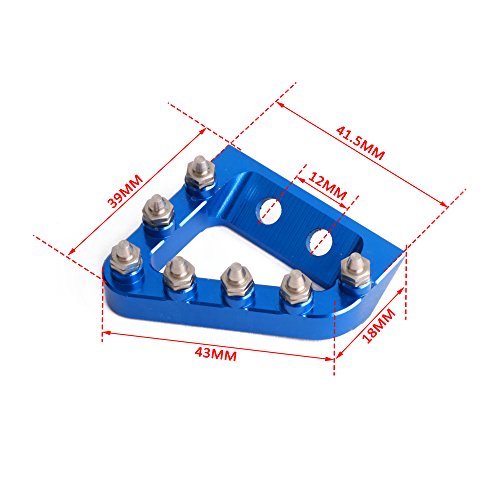 Pedal Freno Moto,Pedal de Freno Trasero Moto Universal CNC Aluminio Reemplazo de la placa del paso del pedal del freno trasero del CNC de la motocicleta para TC FC FE FX TE 16-20