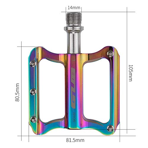 Pedales de Bicicleta de 9/16 Pulgadas, Plataforma para Bicicletas de Aleación de Aluminio, Pedal de Rodamientos Antideslizantes, Accesorios para Bicicletas, L-F, Vistoso