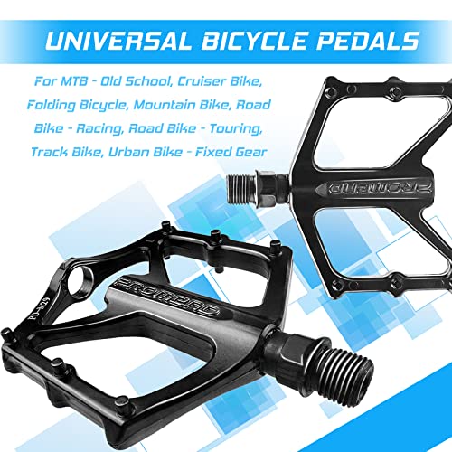 Pedales de bicicleta, Pedales con aleación de aluminio para bicicleta montañera, bicicleta de carretera, bicicleta de ciudad compatible con MTB, Shimano, híbrido Inoxidable y Resistente al polvo