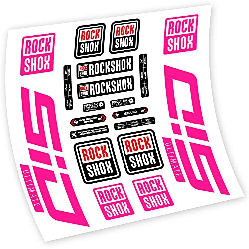 Pegatinas en Vinilo Adhesivo Rock Shox SID Ultimate 2021 Horquilla (Neon Pink)