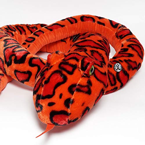 Peluche de serpiente rojo con sonajero XXL 250 cm Python Anaconda Boa ZITTA – Animales de peluche