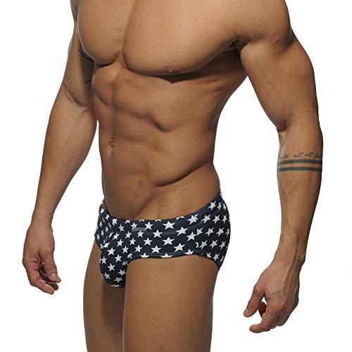 PengGengA Bañadores De Natación para Hombre Slip Surf Calzoncillos Trajes De Baño con Cordón Adjustable Estrella M