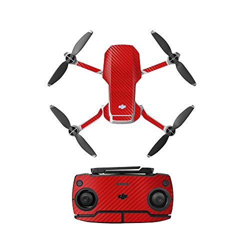 Penivo Mavic Mini Stickers,Calcomanías de PVC Impermeables a Prueba de arañazos Pegatinas para dji Mavic Mini Drone Accesorios de la Cubierta Protectora del Control Remoto Case (Rojo)