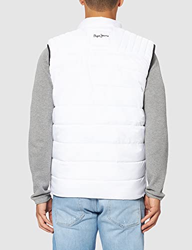 Pepe Jeans Heinrich Vest Chaqueta, Blanco, XXL para Hombre