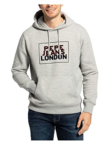 Pepe Jeans - Sudadera Nico PM582221 933 - Sudadera con Capucha Gris para Hombre