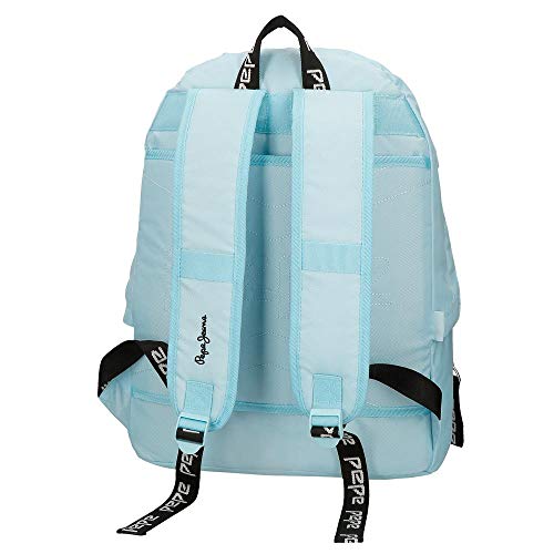 Pepe Jeans Uma Mochila Azul 31x42x17,5 cms Poliéster 22.79L