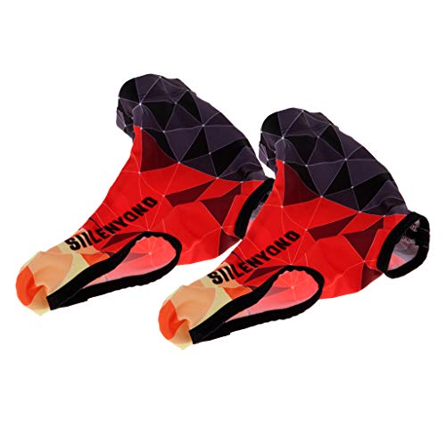 perfeclan Cubiertas Para Zapatos De Bicicleta Cubrebotas De Ciclismo MTB Impermeables A Prueba De Viento Botas De Lana Térmica Cálida Cubiertas - Naranja l, tal como se describe