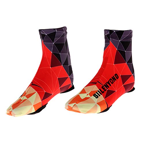 perfeclan Cubiertas Para Zapatos De Bicicleta Cubrebotas De Ciclismo MTB Impermeables A Prueba De Viento Botas De Lana Térmica Cálida Cubiertas - Naranja l, tal como se describe