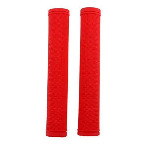 Perfeclan Guardia De La Cubierta del Apretón del Manillar del Diámetro De 2.2cm / 0.8inch para Las Bicicletas Clásicas De La Carretera 18cm / 7inch De Largo - Rojo