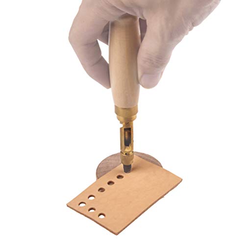 Perforadora de Tornillo para Coser, Cuero, Papel Artesanal, Perforadora para Manualidades con 1,5 mm, 2 mm, 2,5 mm, 3 mm, 3,5 mm, 4 mm
