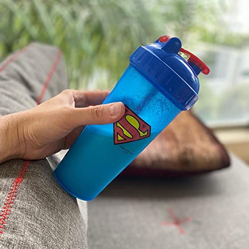 Performa Hero Series DC Shakers - Proteinshaker Hero Shaker Entrenamiento Culturismo - 800ml (Superman)