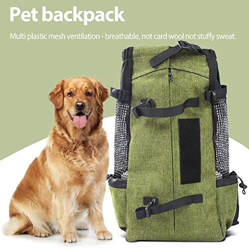 PETCUTE Mochila para Perros Bolsa Transportin Gato Perro Medianos Transpirable Bolsa Portaperro para Caminatas Portátil Viaje hasta 10kg Gris