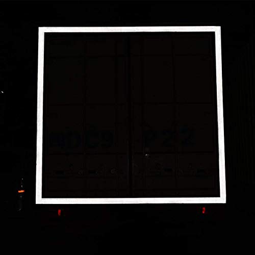 PETGDS Cinta Reflectante 10M, Cinta Adhesiva Reflectante Advertencia de Seguridad de Alta Intensidad Etiqueta para Camiones Coche Blanco (5 cm x 10 m)