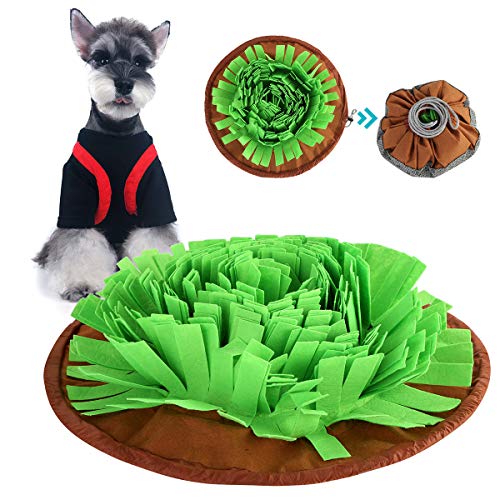 Petyoung Pet Snuffle Mat Dog Feeding Mat for Dogs, Pet Puzzle Toys Durable Interactive Dog Toys Encourages Natural Foraging Skills
