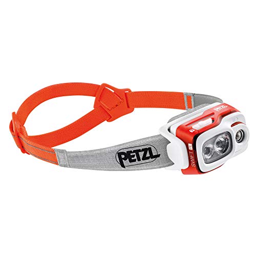 Petzl Swift RL Lámpara De Cabeza, Adultos Unisex, Naranja, Uni