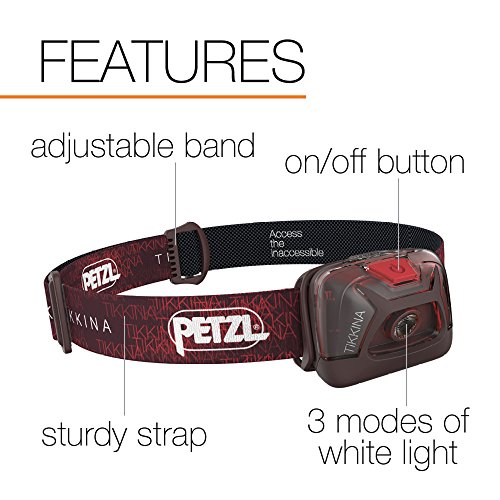 Petzl Tikkina Linterna Frontal, Unisex Adulto, Rojo, Talla Única