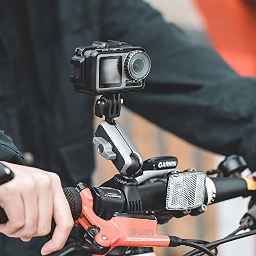 PGYTECH Manillar de Cámara de Acción Montaje en Motocicleta Bicicleta para dji Action 2/Gopro/Insta360/DJI OSMO Pocket 2/OSMO Pocket/OSMO Action