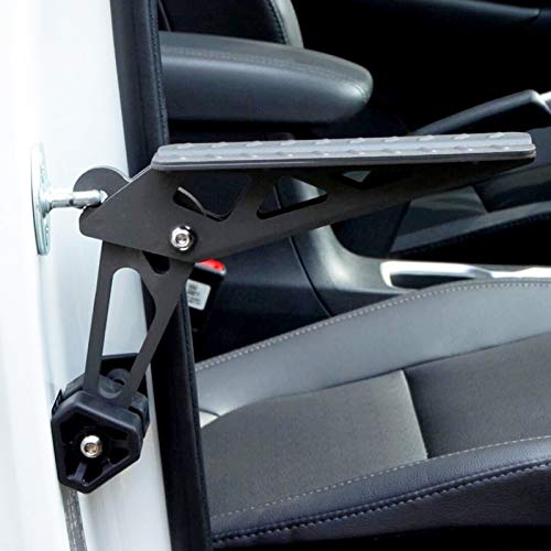 PHATRIP Pedal Puerta Coche, Pedal Gancho Plegable para de Brazo de Bloqueo Puerta del Coche en Forma de U, Fácil Acceso al Techo del Coche, Apto para la Mayoría de Vehículo, SUV, Jeep (Gris)