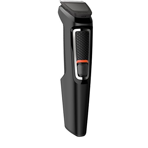 Philips MG3730/15 Recortadora 8 en 1 Maquina recortadora de barba y Cortapelos para hombre cara y cabeza, accesorios para nariz y orejas, 60 minutos de autonomía, Negro