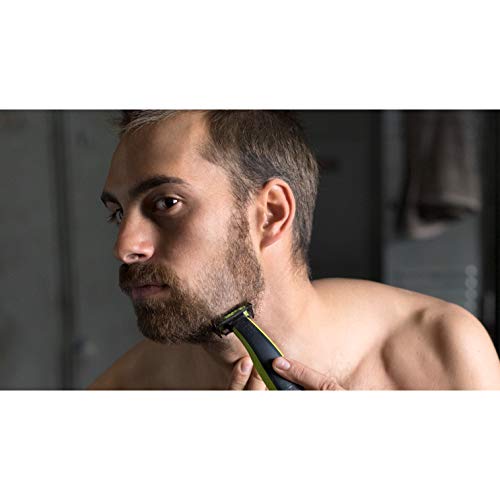 Philips OneBlade Cara + Cuerpo QP2630/30 - Recortador de Barba recargable con 4 Peines-guía para barba y 1 para Cuerpo, Recorta, Perfila y Afeita cualquier longitud en seco y húmedo