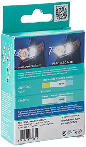 Philips Ultinon LED T10 foco de señalización para automóvil (W5W), 6.000K