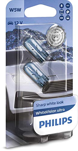 Philips WhiteVision ultra W5W bombilla de señalización, blister doble