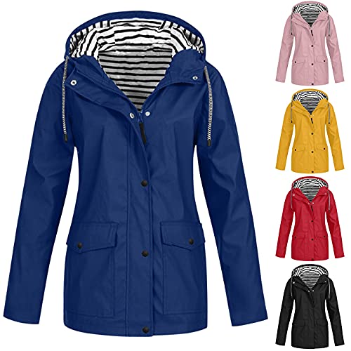 Pianshanzi Chaqueta deportiva para mujer, ligera, cortavientos, con capucha, resistente al viento, impermeable, parka para la lluvia, cortavientos, transpirable, ligera, chubasquero, Negro , XL