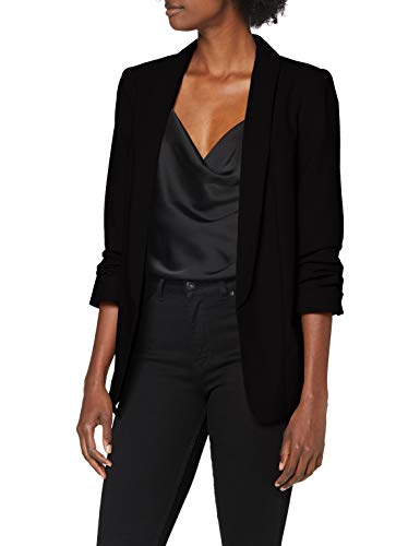 PIECES Pcboss 3/4 Blazer Noos Chaqueta de Traje, Negro (Black Black), 36 (Talla del Fabricante: X-Small) para Mujer