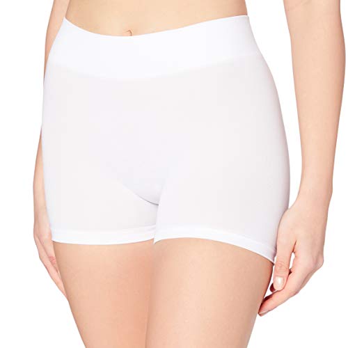 PIECES Pclondon Mini Shorts Noos Culotte, Blanco (Bright White Bright White), 34 (Talla del Fabricante: XS/S) para Mujer
